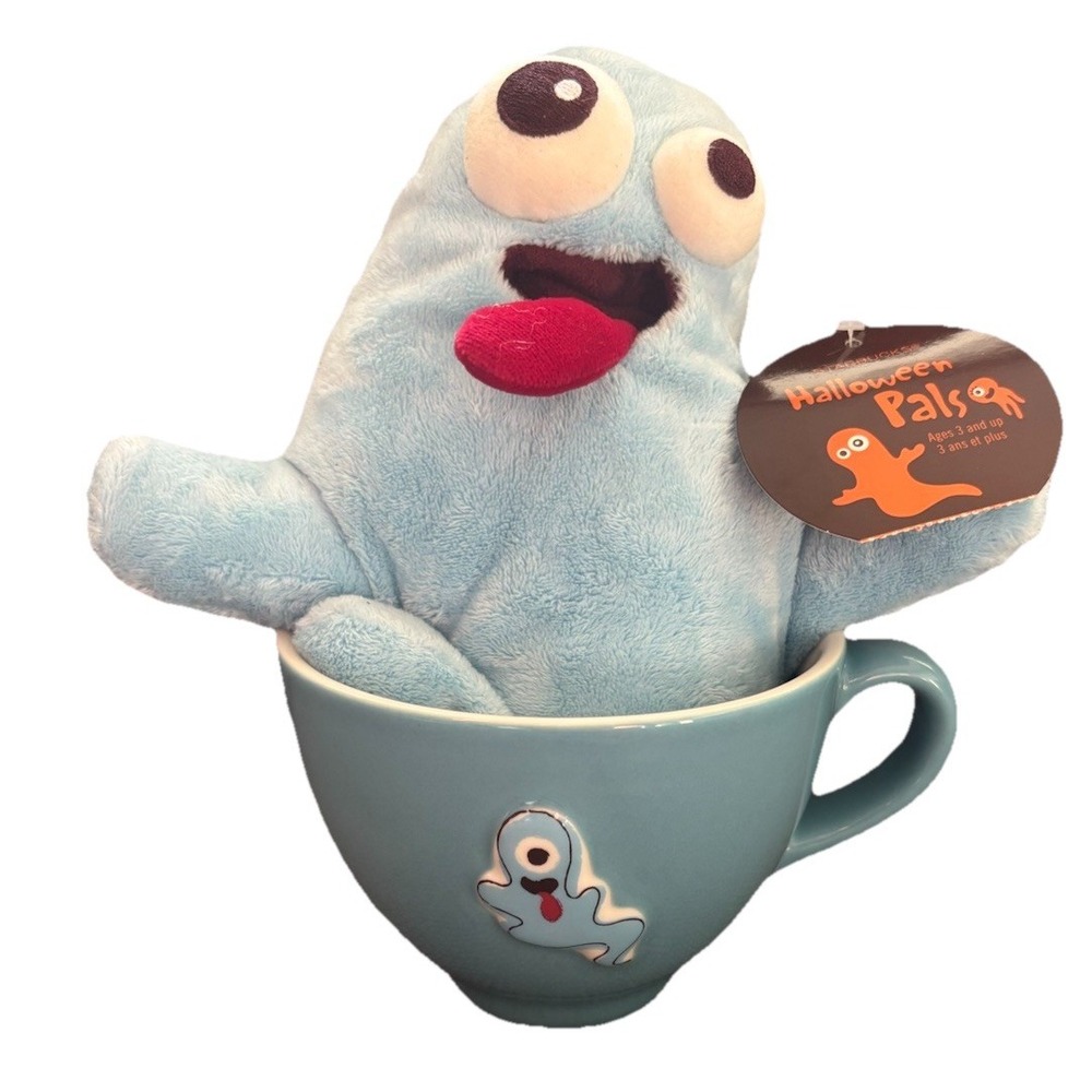 Vintage 2006 Starbucks Halloween Pals Mug One Eyed Squiggly Ghost Cyclops NWT